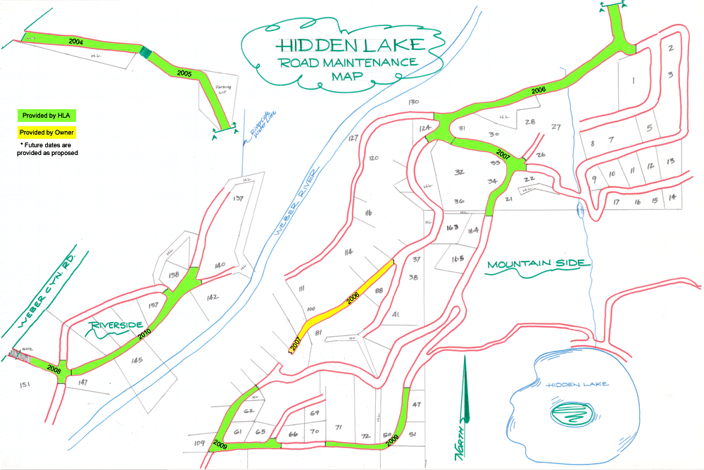 Hidden Lake Association HLA Road Maintenance 